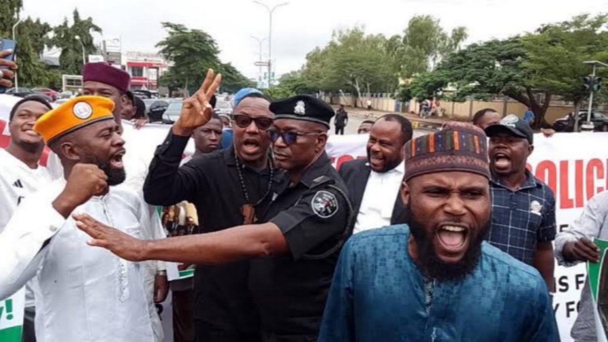 Omoyele Sowore Leads Police Pension Protest in Abuja