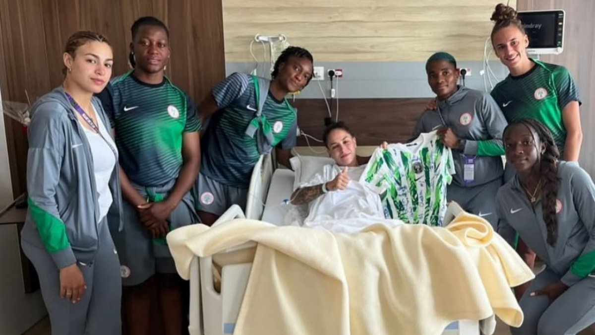 Super Falcons Visit Injured Salgado After WAFCON Match